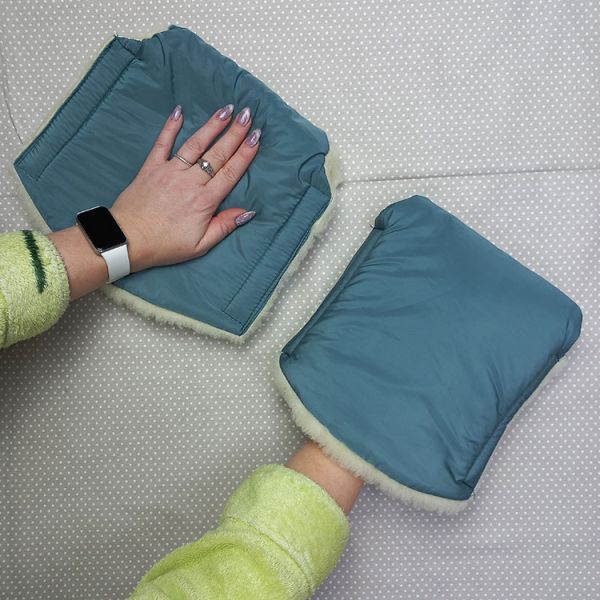 Рукавички на коляску Сине-зеленые