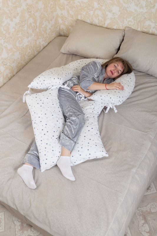 Подушка для беременных Трансформер 5 в 1, U-образная 150 см с наволочкой